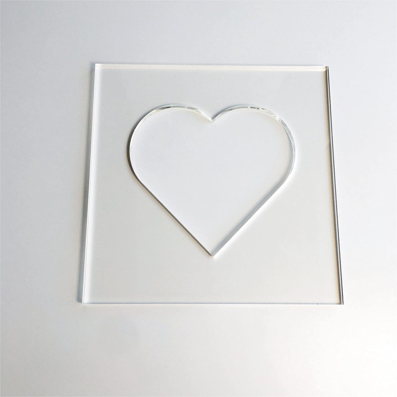 Heart Template, Clear Acrylic Template, Woodworking Router Template
