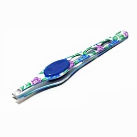 Flower pattern fashion tweezers - color random delivery tweezers for fluff removal (14791228A) / 플라워패턴 패션 쪽집게-색상랜덤발송 핀셋 솜털제거 (14791228A)