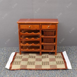 iLAND Miniature Dollhouse Accessories of Carpet for Dollhouse Furniture on 1/12 Scale and 3” - 12” Dolls, Woven Dollhouse Rugs 6” x 3.8” (2pcs Rhythm)