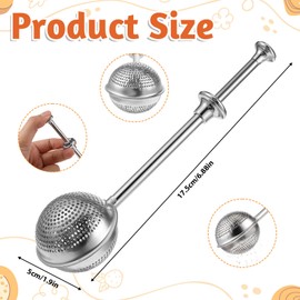 Giantree 2 Pcs Powdered Sugar Flour, Powdered Sugar Shaker Duster, Flour Dispenser Shaker with 18/8 Stainless Steel Fine Mesh Dispenser Sugars and Spring Operated Handle for Sugar and Spices