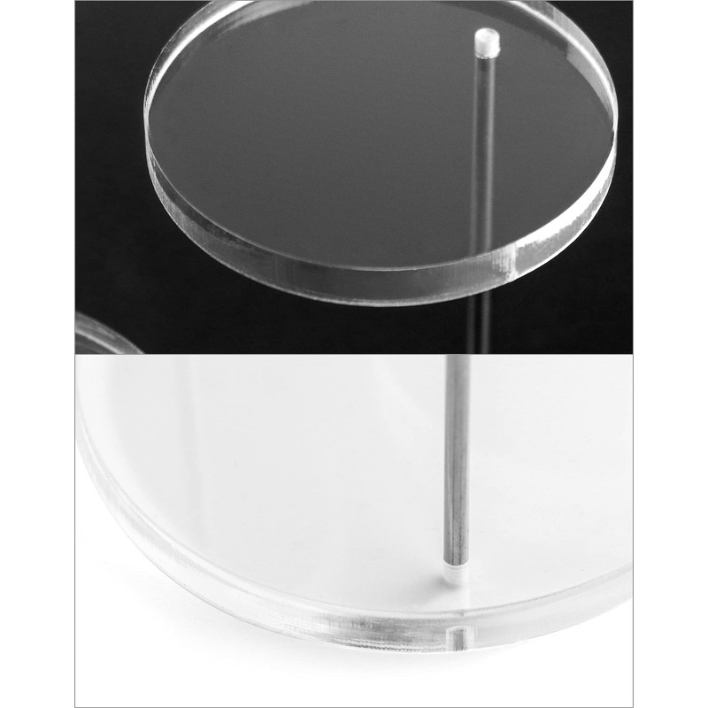 QWORK® 3-Tier Mini Acrylic Display Stand, Round Transparent Acrylic Display