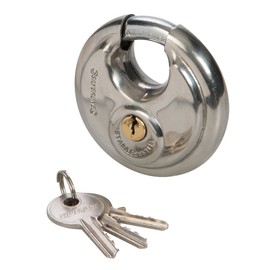 Silverline 292707 Stainless Steel Disc Padlock 70mm