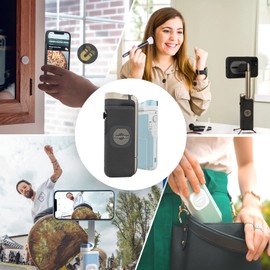 PowerVision S1,Smartphone Gimbal 3-Achsen-Stabilisator für Handys mit kabellosem Laden, Gesichtserkennung, Gestensteuerung, tragbarem Design Stabilisierung für YouTube/TikTok/Vlog(Explorer Kit, Grün)
