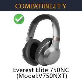 SOULWIT Ersatz Ohrpolster für JBL Everest Elite 750 (750NC Modell: V750NXT) Kopfhörer, Ersatzpolster mit hochdichtem Geräuschisolierungsschaum, weicheres Proteinleder