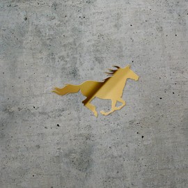 Decal Stickers of Horses (Metallic Gold) (Set of 2) Premium Waterproof Vinyl Decal Stickers for Laptop Smartphone Car Dirt Bike Wall Room Mason Jar Bathtub Door - BICVER10g6301GOW19Y24