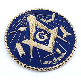 Masonic Working Tools 3.25" Metal Decal Emblem 3D Freemason Masonic MAS1