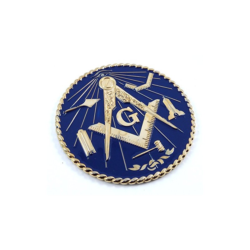 Masonic Working Tools 3.25" Metal Decal Emblem 3D Freemason Masonic