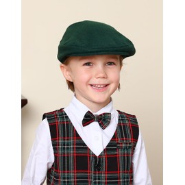 A&J DESIGN Baby Newsboy Cap Toddler Boy Beret Scally Irish Christmas Hat Green 2-3T