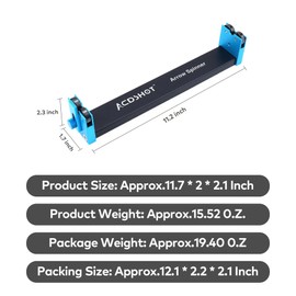 ACDSHOT Arrow Spinner Tester Arrow Squaring Device for Shaft Straightness, Vane Tuning and Broadhead Spin, All Aluminum Construction Arrow Straightness Detector Tool