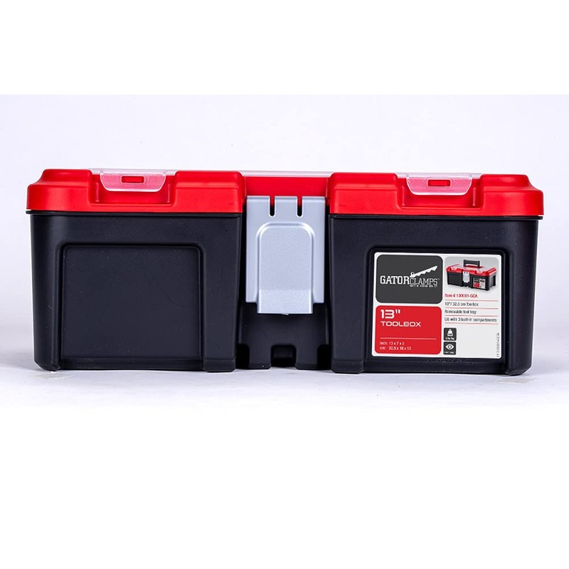 Gator Clamps 13-inch Heavy Duty Toolbox - 3 Compartments, Removable