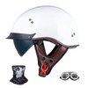 JQF Gear Retro Motorcycle Helmets for Men Women Open Face