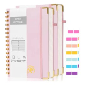 2pcs Libreta Pasta Dura, Cuaderno Profesional Libreta Rosa                                                                                            