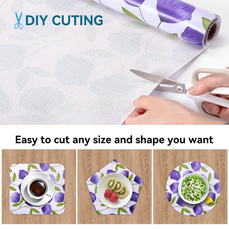 2 Rolls 18" W x 96" L Floral Drawer and
