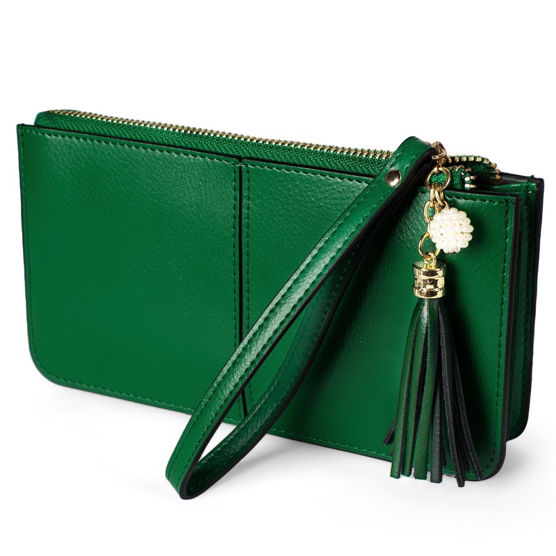 befen Genuine Leather Wristlet Clutch for Women Ultra-Slim Ladies Credit