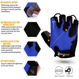 BOILDEG Cycling Gloves Bike Gloves Mountain Road Bike Gloves Anti-slip Shock-absorbing Pad Breathable Half Finger Bicycle Biking Gloves for Men & Women
