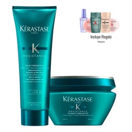 Kit Tratamiento Kérastase Therapiste Shampoo y Mascarilla para Cabello Dañado y Procesado Bain 250 Ml + Masque 200 Ml
