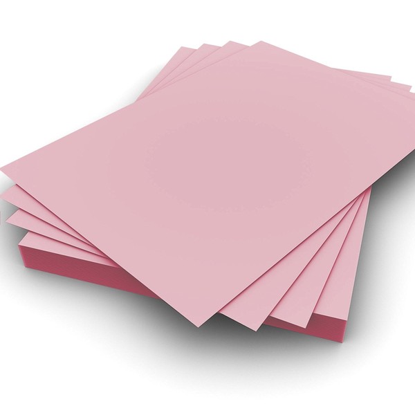 Party Decor A5 100gsm Plain Pink smooth paper Pack of 500 Perfect for Printing on and general office use