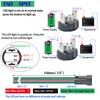 UL Listed15Amp Push Button Switch 16mm 0.63" Latching Switches Waterproof