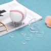 PATIKIL 1.2" Round Baseball Stand, 9 Acrylic Ball Holder, Crystal