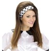 Satin Dotted Neck Sashes White withBlack Dots Accessory for Fancy