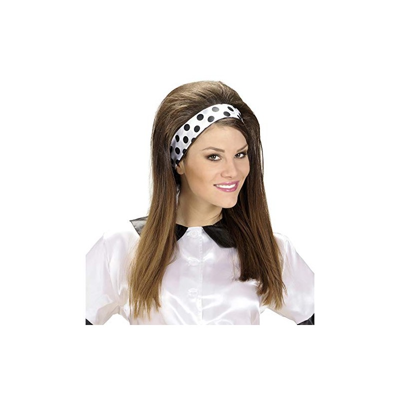 Satin Dotted Neck Sashes White withBlack Dots Accessory for Fancy