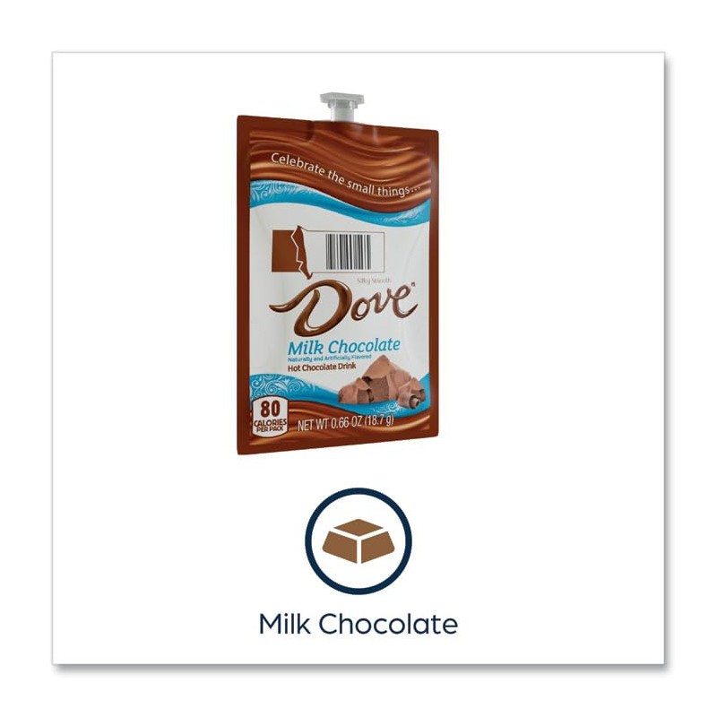 Dove Hot Chocolate Freshpack Milk Chocolate 0.66 oz Pouch 72/Carton
