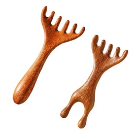 2 Pcs Saludea,Massage Comb 6 Claws,Five Touch Therapy Comb,Peine De Masaje Meridiano De SEIS Garras,Therapy for Feet,Therapy, for Head Face Eye Nose Jaw and Neck Massage