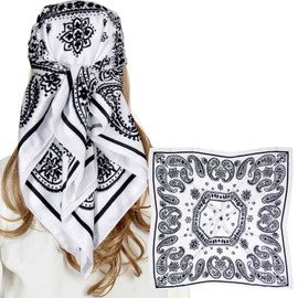 stylFRSH Women’s Silk Like Hair Scarf, 35" Square Bandana Headwrap for Night & Daily Wear