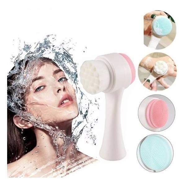 Mafab Cepillo Facial Exfoliante Doble Cara Manual Suave Full