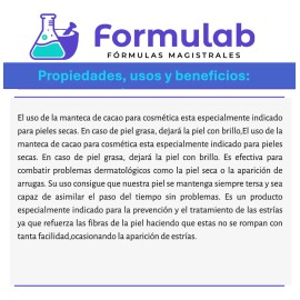 Crema Hiper Hidratante Cacao Caléndula Formulab Kilo Neutra