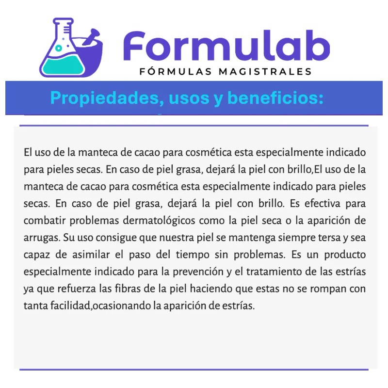 Crema Hiper Hidratante Cacao Caléndula Formulab Kilo Neutra