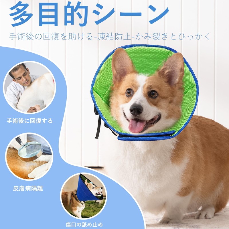 CMD Elizabeth Collar for Dogs and Cats, Breathable Adjustable Soft