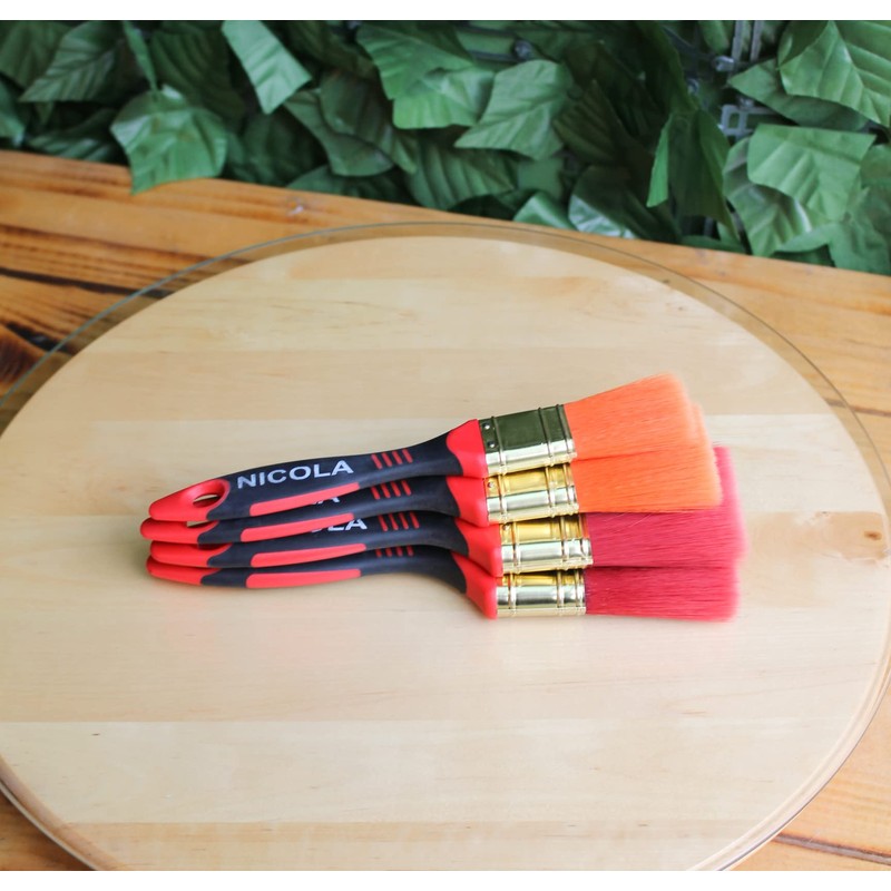 Soft Red Bristle Paint Brushes - Painting Tools from 2.5