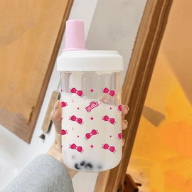 YULU FOODS Reusable Boba Tea Cup – Leakproof 500ml Drink Cup for Water, Bubble Tea, Smoothies, and Cold Beverages