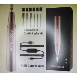 yokefellow Electric Nail Drill Machine For Manicure Milling Cutter Set 35000/30000RPM