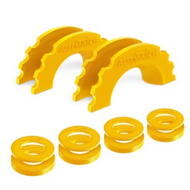 AUTMATCH D Ring Shackle Isolators Washers Kit - 2 Rubber Shackle Isolators with 8 Washers, Fits 3/4 Shackles Protect and Prevents Rattling, Shackle Cover Yellow