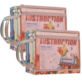 10 Pack Colored Mesh Zipper Pouch Bags,Double-Layer Nylon Puzzleets Toy Storage Organization, A4 Zipper Pouch (A4-2LAYERS)