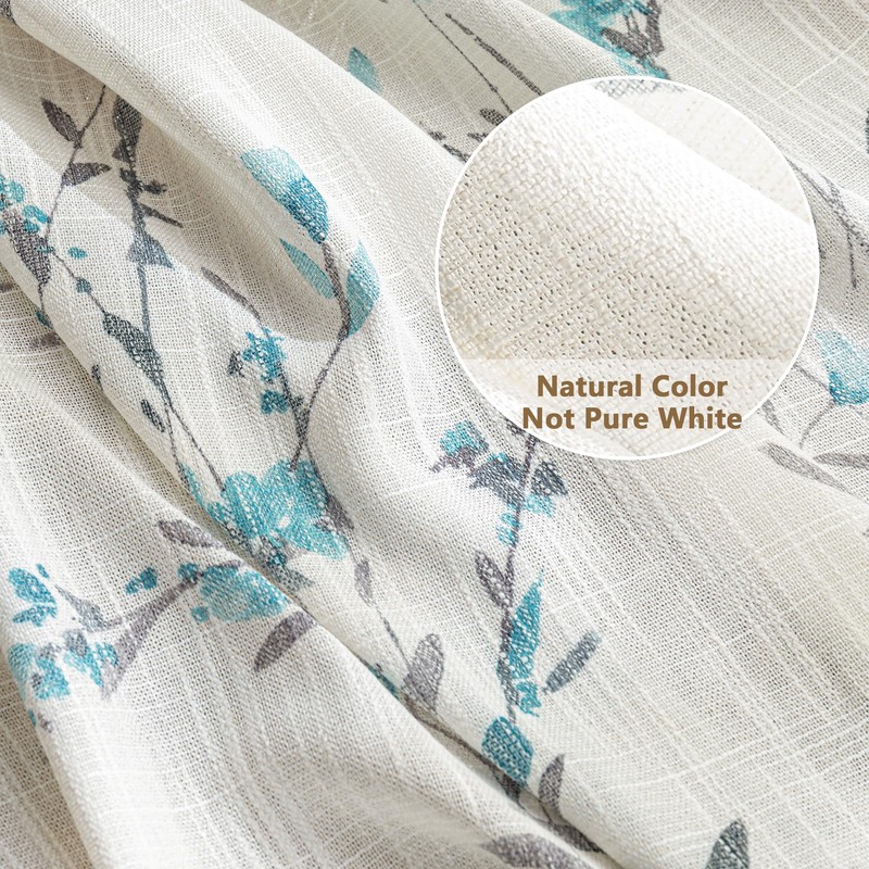 MYSKY HOME Sheer Curtains 54 Inch Length for Bedroom Window