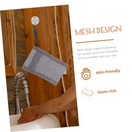 Mikinona 4pcs Soap Saver Bags Mesh Soap Foaming Pouches for Bar Skin-friendly Exfoliating Design Travel-friendly Accessories Gray for Shower and Bath Use
