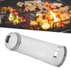 BBQ Net Tube Rolling Grilling Basket Stainless Steel Wire Mesh