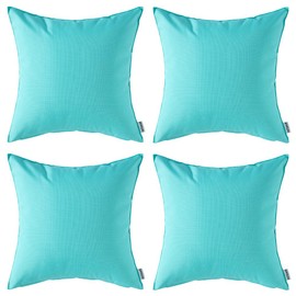 MIULEE Pack of 4 Outdoor Waterproof Throw Pillow Cover Home Décor Pillow Case Decorating Cushion Covers Protectors for Tent Park Bed Sofa Chair Couch Bedroom 40x40cm 16x16inch Blueviolet