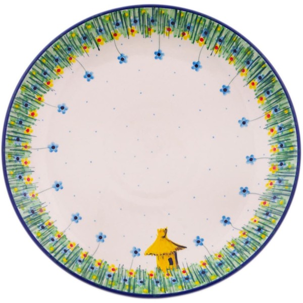 Authentic Polish Pottery Dinner Plate Signature UNIKAT in Beehive Full