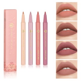 De Delineador De Labios Impermeable Mate Sexy Color Nude