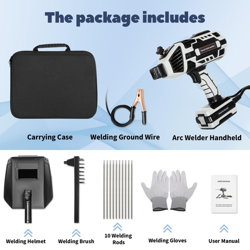 Portable Electric Welding Machine, Handheld Welder Machine, 20-120Amp Output Portable