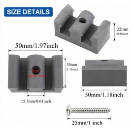 xhziy 4 Pcs Sliding Shower Door Stopper 2 Inch Gray Rubber Bumpers