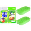Kikulon Kitchen Sponge Antibacterial Green 2-Piece Set Sponge and Non-Woven