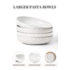 FOBENTA Embossed Ceramic Pasta Bowls, 42 oz Bowl Plates Set,9-Inch