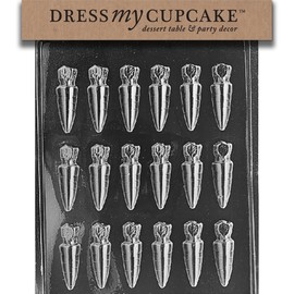 Dress My Cupcake E438 Chocolate Candy Mold, Small Carrots, Easter