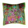 Rastogi Handicrafts Handmade Patchwork Cushion Pillow, Sari Patch Throw Pillow
