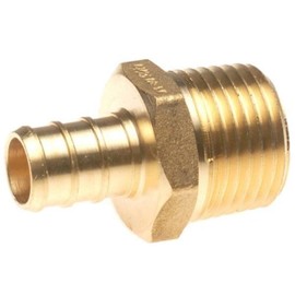 1/2 x 1/2 PEX Male NPT Threaded Adapter - Brass Crimp Fitting 25 in Pack